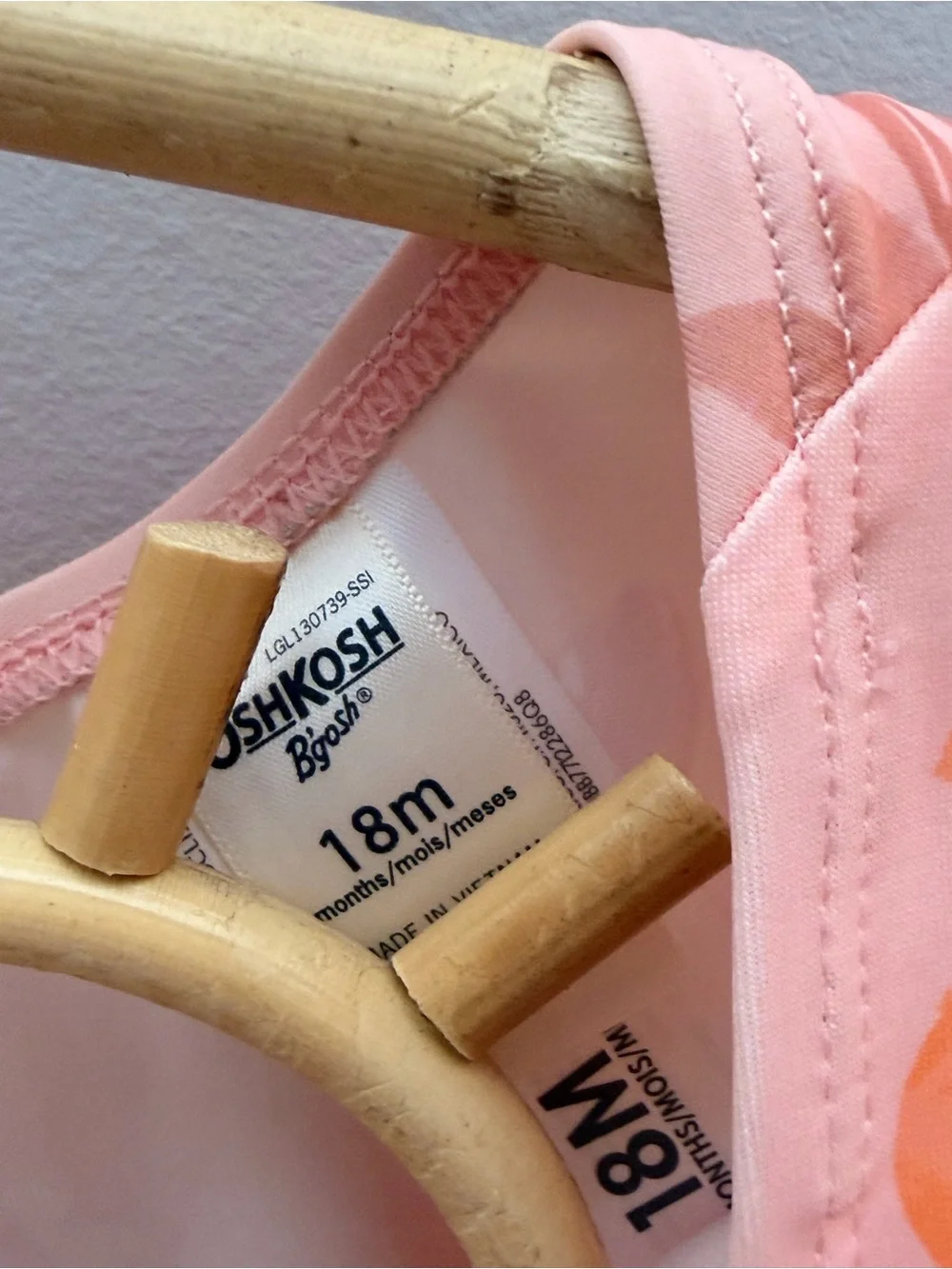 OshKosh B'gosh Peach Toddler Floral Romper